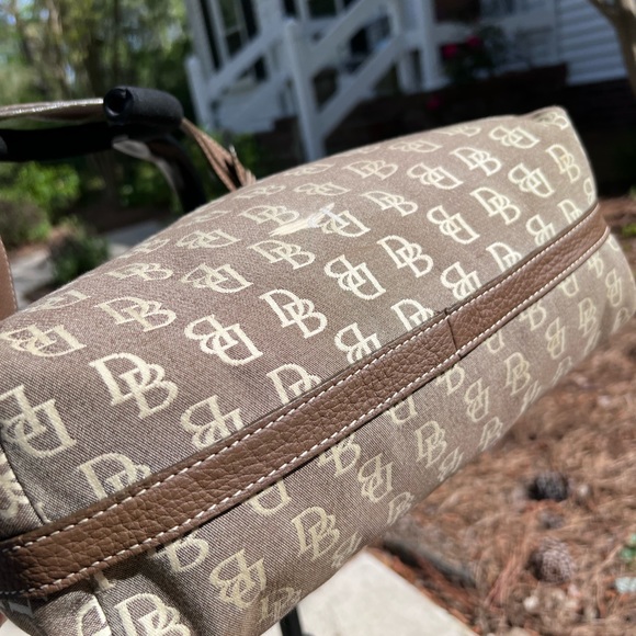 Dooney & Bourke “DB” Signature Logo Pattern Canvas Tote - Picture 8 of 15